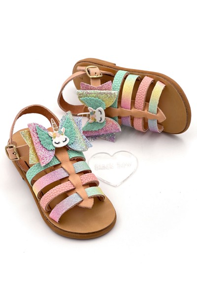 1094B Unicorn Παιδικά δερμάτινα ή ανατομικά σανδάλια. (Ερμής)