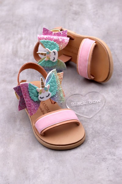 1094 Unicorn Παιδικά & βρεφικά δερμάτινα ή ανατομικά σανδάλια. (ΔΛ)