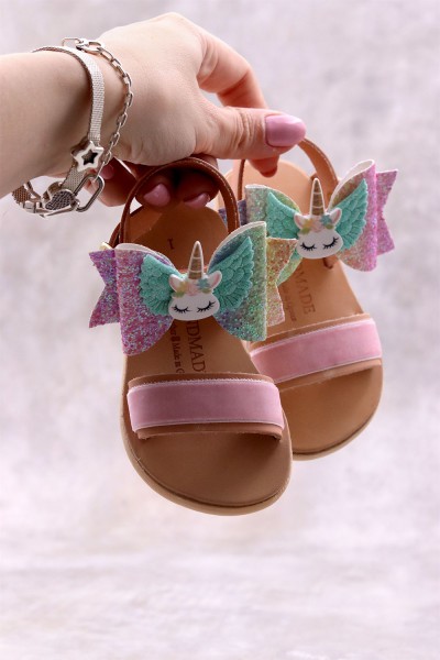 1094 Unicorn Παιδικά & βρεφικά δερμάτινα ή ανατομικά σανδάλια. (ΔΛ)