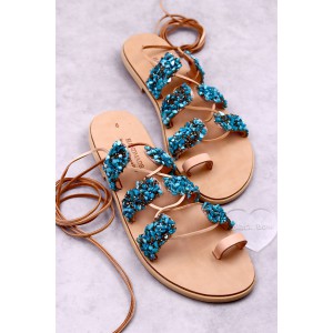 2015-1 Makenna Γυναικεία δερμάτινα σανδάλια. (Boho)