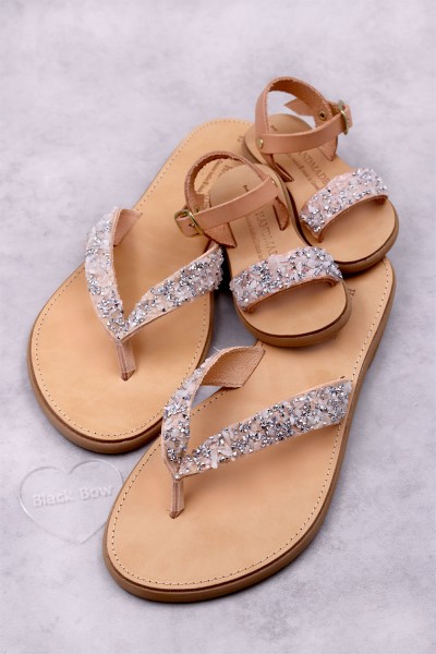 2015-2 Makenna Γυναικεία δερμάτινα σανδάλια. (Διχάλα)