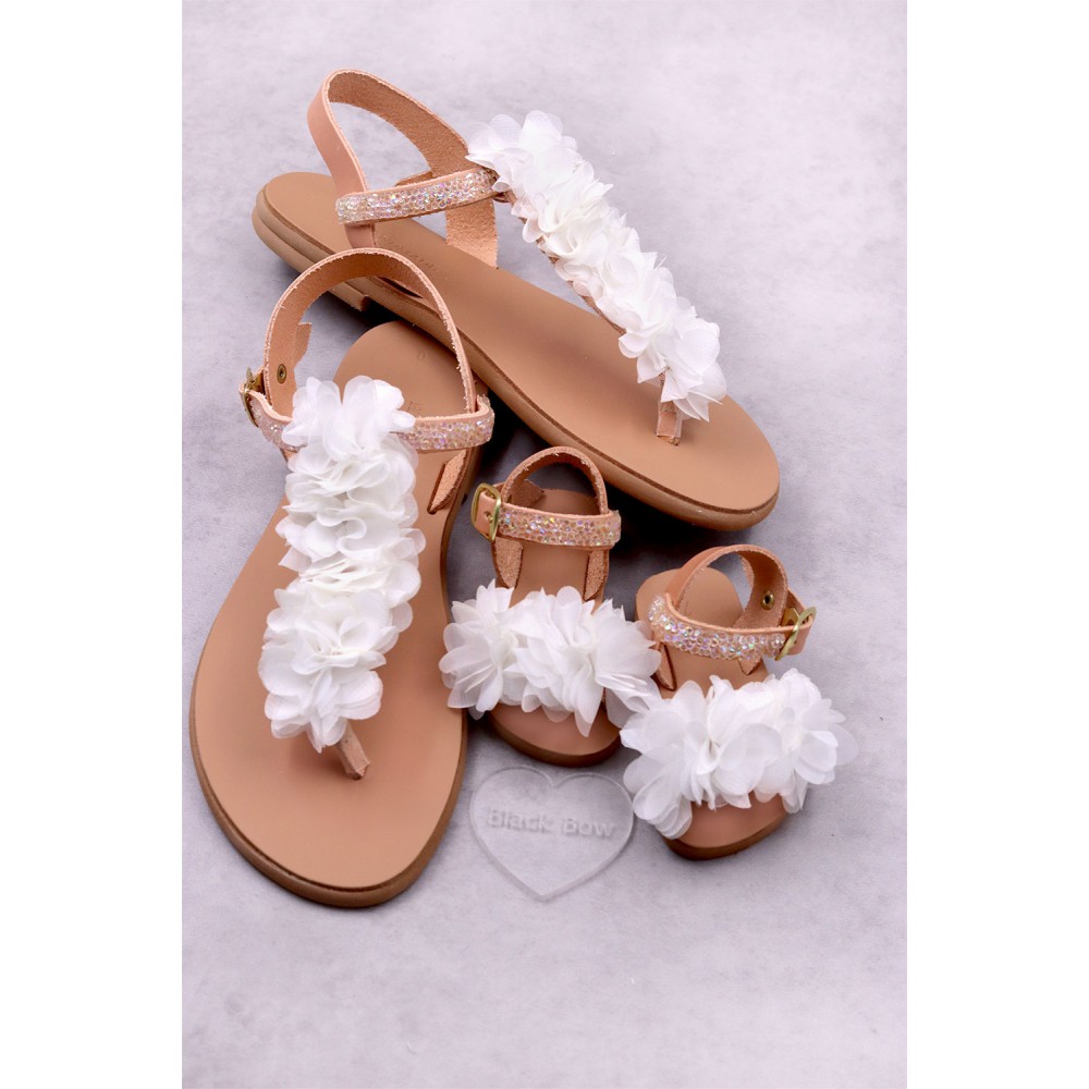 2025-5 Betty Γυναικεία δερμάτινα σανδάλια. (Ταφ)