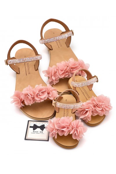 2025A Betty Παιδικά & βρεφικά δερμάτινα ή ανατομικά σανδάλια. (Δετό)