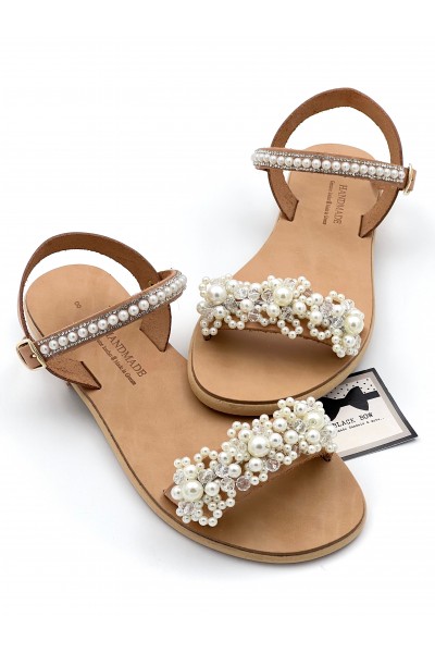 3125-1 Michelle Γυναικεία δερμάτινα ή ανατομικά σανδάλια. (ΔΛ)