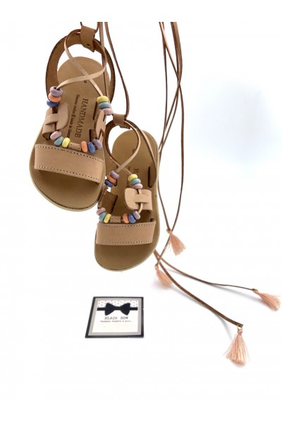 3103 Adaline Παιδικά δερμάτινα σανδάλια.