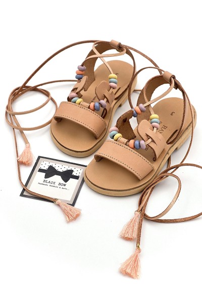 3103 Adaline Παιδικά δερμάτινα σανδάλια.