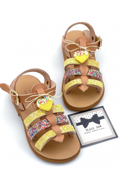 3108 Candyheart Παιδικά δερμάτινα ή ανατομικά σανδάλια.