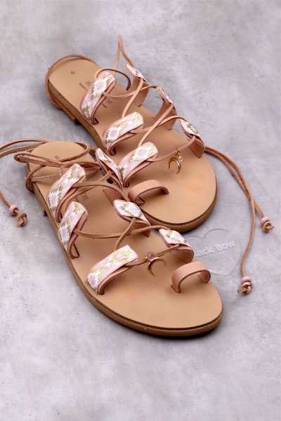 3109-1 Sailormoon Γυναικεία δερμάτινα σανδάλια. 