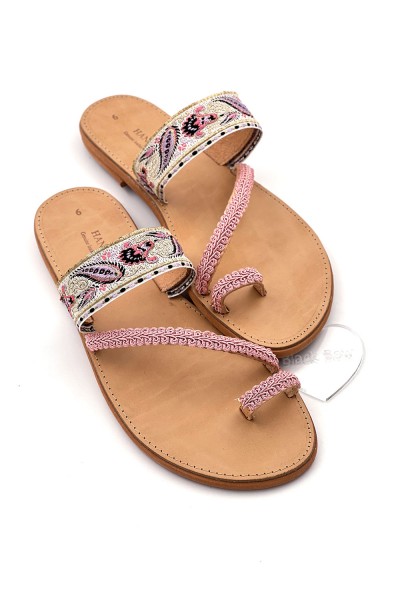 3154-1 Lax Γυναικεία δερμάτινα σανδάλια. 