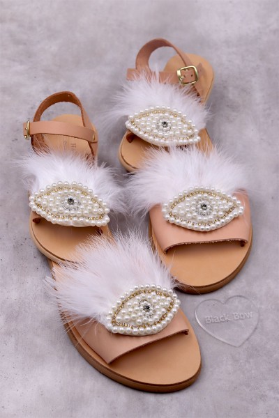 3155-1 WhiteEye Γυναικεία δερμάτινα σανδάλια. 