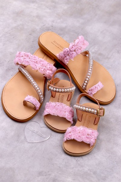 0217-1 Valentina Γυναικεία δερμάτινα σανδάλια. (Ζήτα)