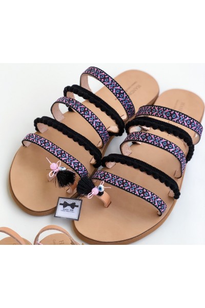 0295-2 Skylar Γυναικεία δερμάτινα σανδάλια. (5 Λου)