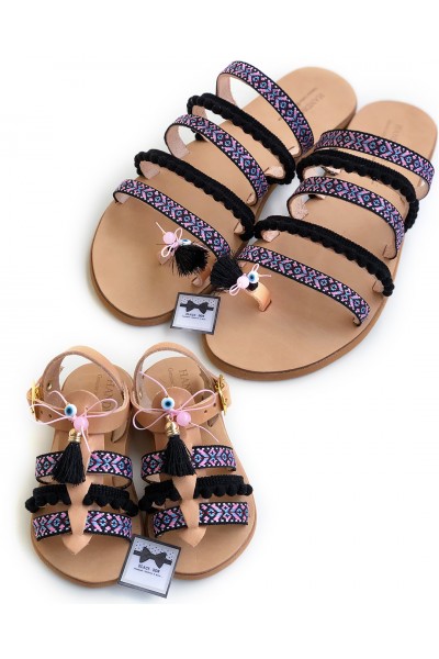 0295-2 Skylar Γυναικεία δερμάτινα σανδάλια. (5 Λου)