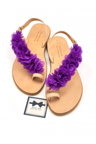 0409-3 Natalia Γυναικεία δερμάτινα σανδάλια. (Φυλ)