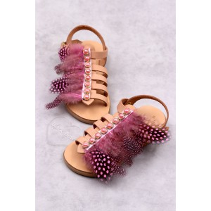 0433 Lydia Παιδικά δερμάτινα ή ανατομικά σανδάλια. (Ερμής)