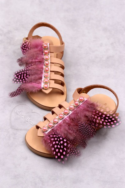 0433 Lydia Παιδικά δερμάτινα ή ανατομικά σανδάλια. (Ερμής)