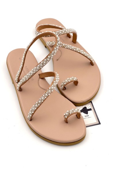 0434-1 Sarah Γυναικεία δερμάτινα ή ανατομικά σανδάλια. (Φίδι)