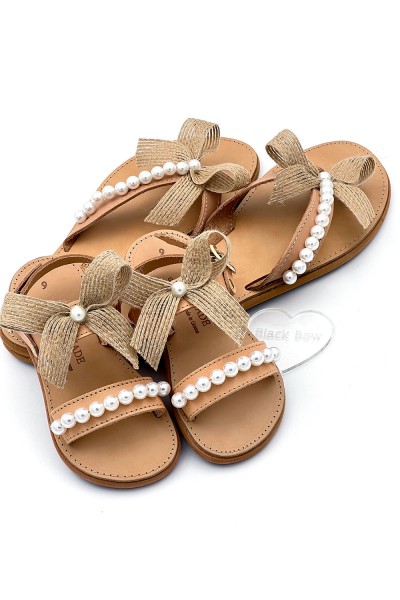 0459-3 Claire Γυναικεία δερμάτινα σανδάλια. (Διχάλα)