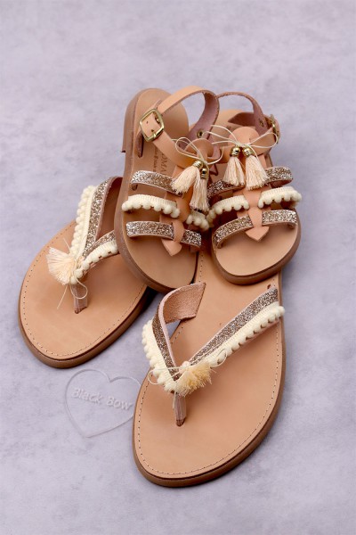 0471 Athena Παιδικά δερμάτινα ή ανατομικά σανδάλια. (Ερμής)