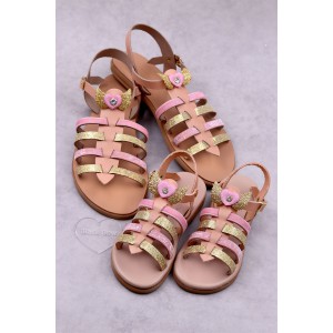 0511-1 Angelica Γυναικεία δερμάτινα σανδάλια. (Ερμής)