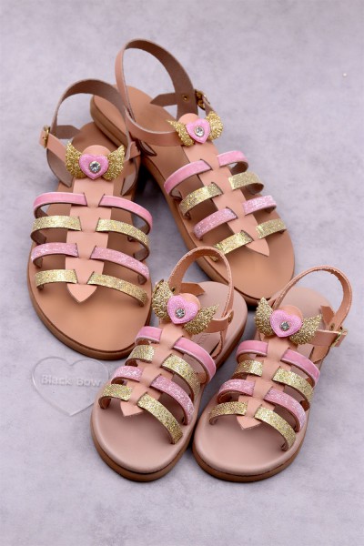 0511-1 Angelica Γυναικεία δερμάτινα σανδάλια. (Ερμής)