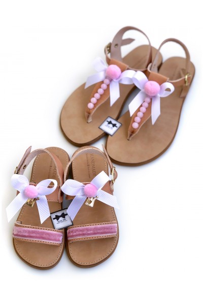 0536-1 Zoe Γυναικεία δερμάτινα σανδάλια. (Ταφ)