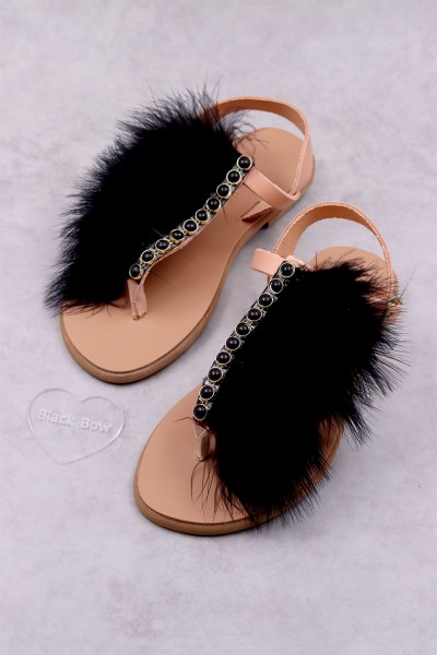 0554-2 Talia Γυναικεία δερμάτινα σανδάλια. (Ταφ)