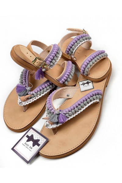 0610-1 Alice Γυναικεία δερμάτινα σανδάλια. (Διχάλα)