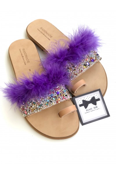 0637 Elsie Γυναικεία δερμάτινα σανδάλια.